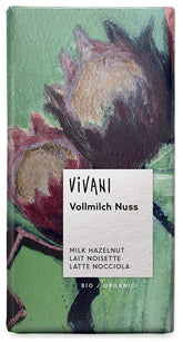 Chocolat au lait aux noix entières BIO 100 g - VIVANI